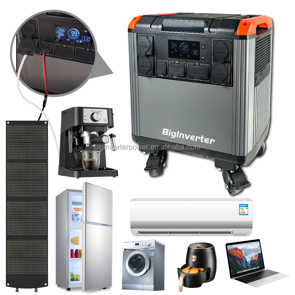 Portable Power Station - 5000W Zonne-energiecentrale 5000Wh LiFePO4 Draagbaar Energie