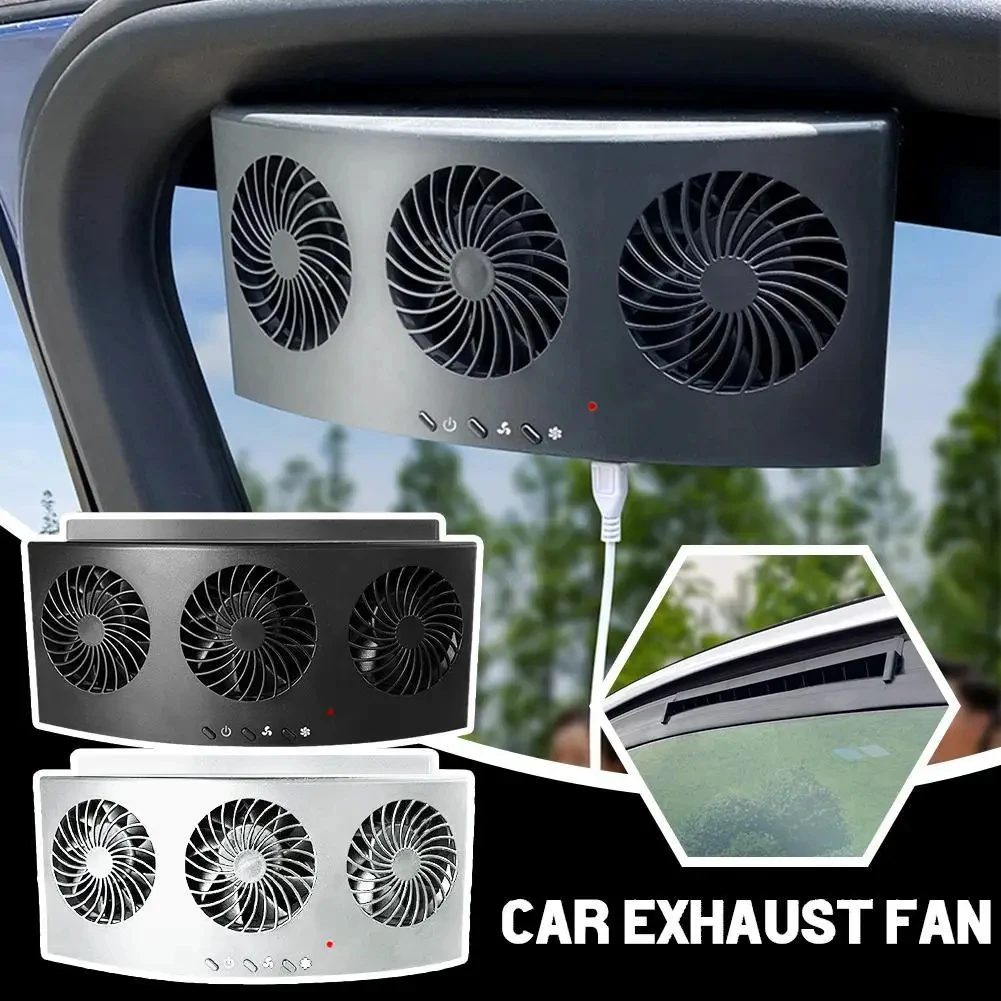 Renewable Energy Fan - Auto Uitlaat Ventilator Usb Oplaadbare/Zonne-Lucht Circulatie