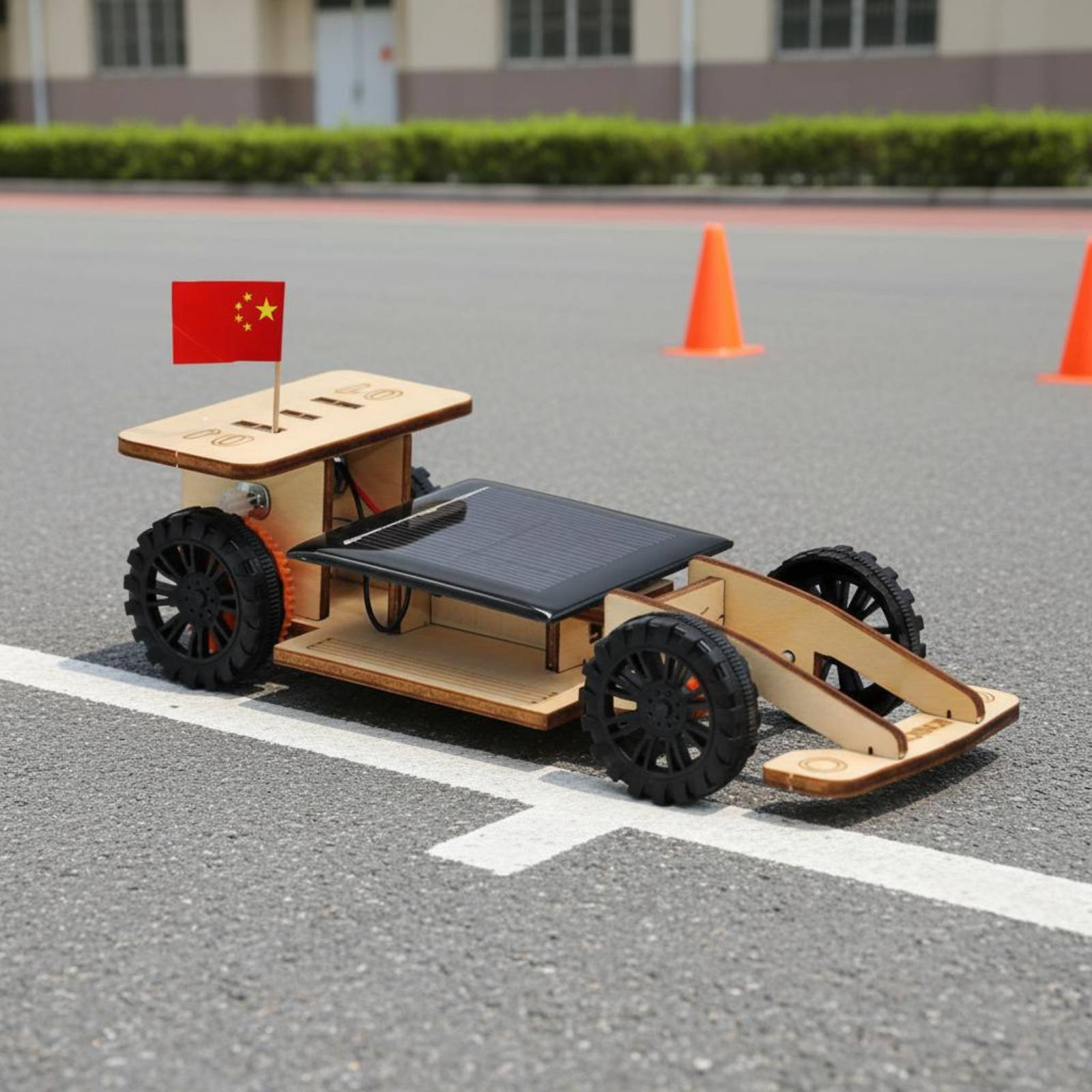 Renewable Energy Transportation - DIY Zonne-aangedreven Snelheidsauto Hervormbare Energie Educatief