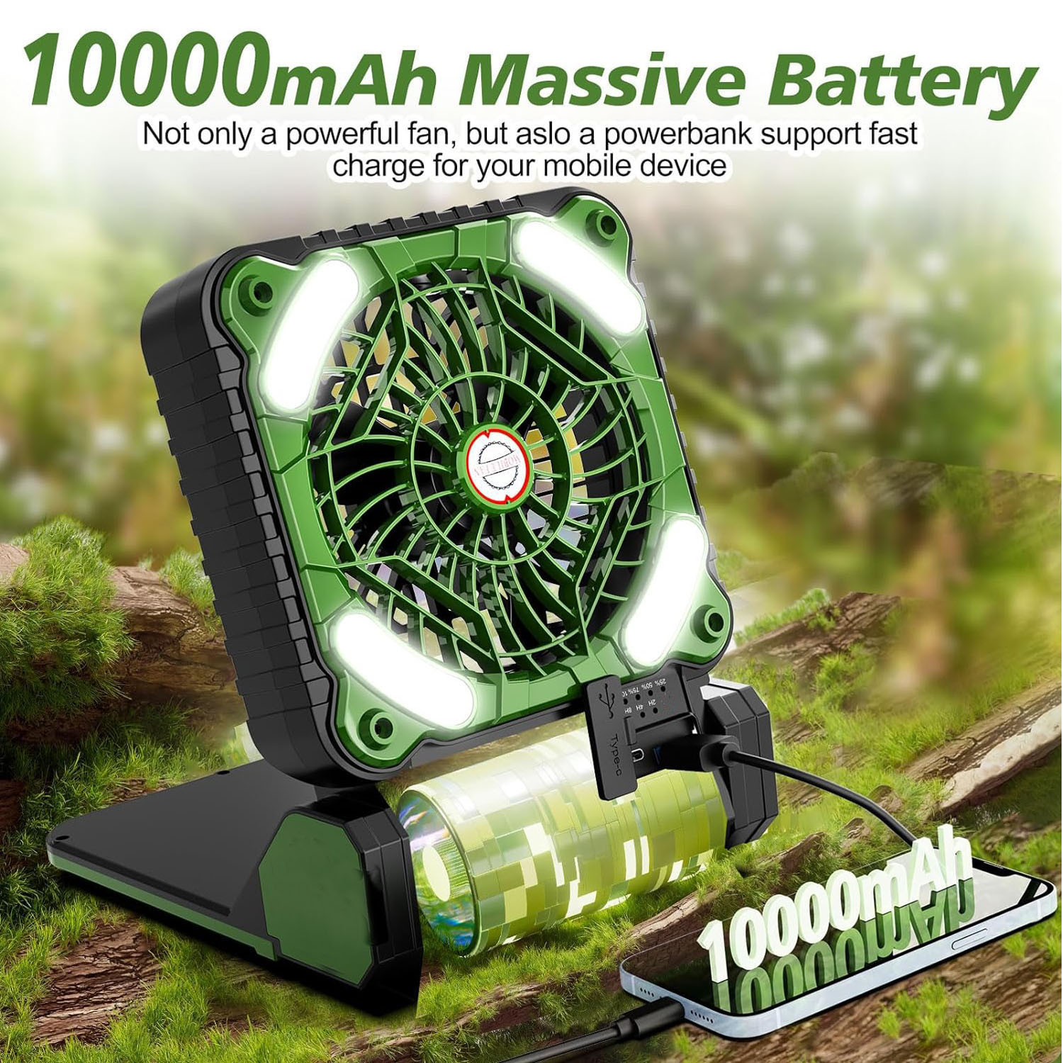 10000Mah Draagbare Camping Led - Renewable Energy Fan recensie en prijs