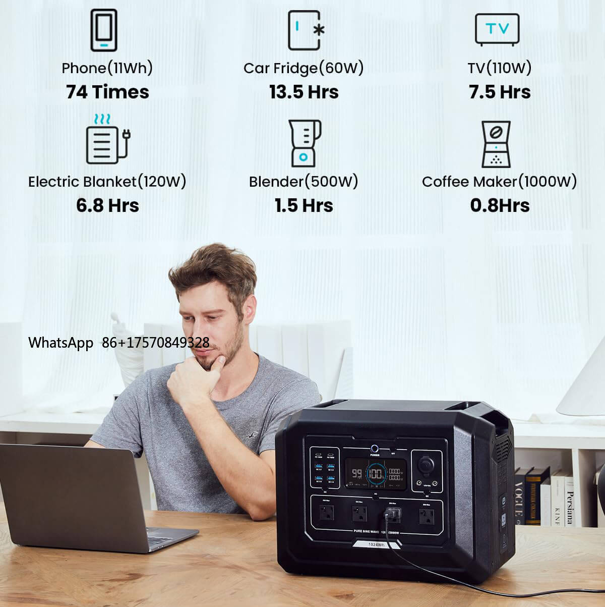 LiFePO4 Batterij 2kW Output Dr - Portable Power Station recensie en prijs