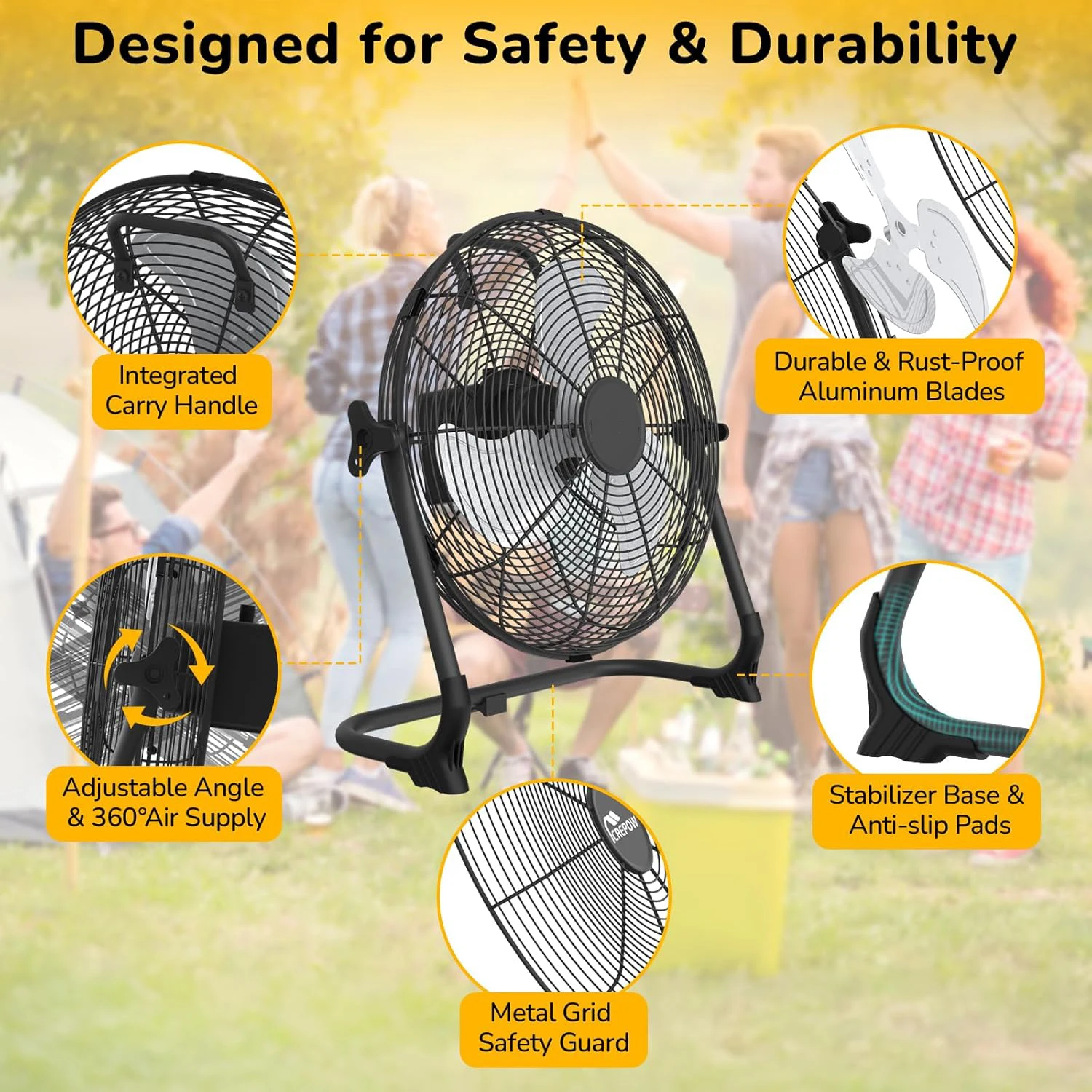 12 inch draagbare zonne-aanged - Renewable Energy Fan recensie en prijs